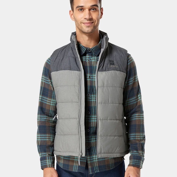 Ororo Men's Classic Heated Vest - Flecking Gray - Size Large - Picture 2 of 8